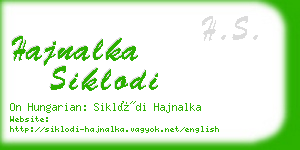 hajnalka siklodi business card